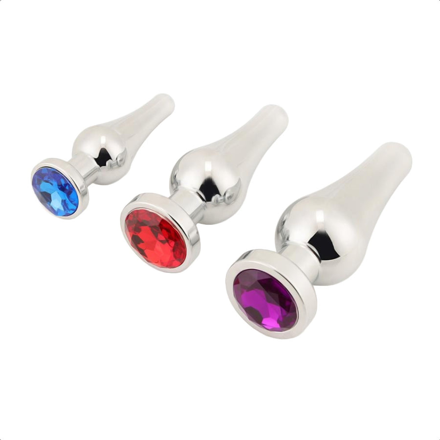 Tapered Steel Jeweled Kit (3 Piece) Loveplugs Anal Plug Product Available For Purchase Image 40