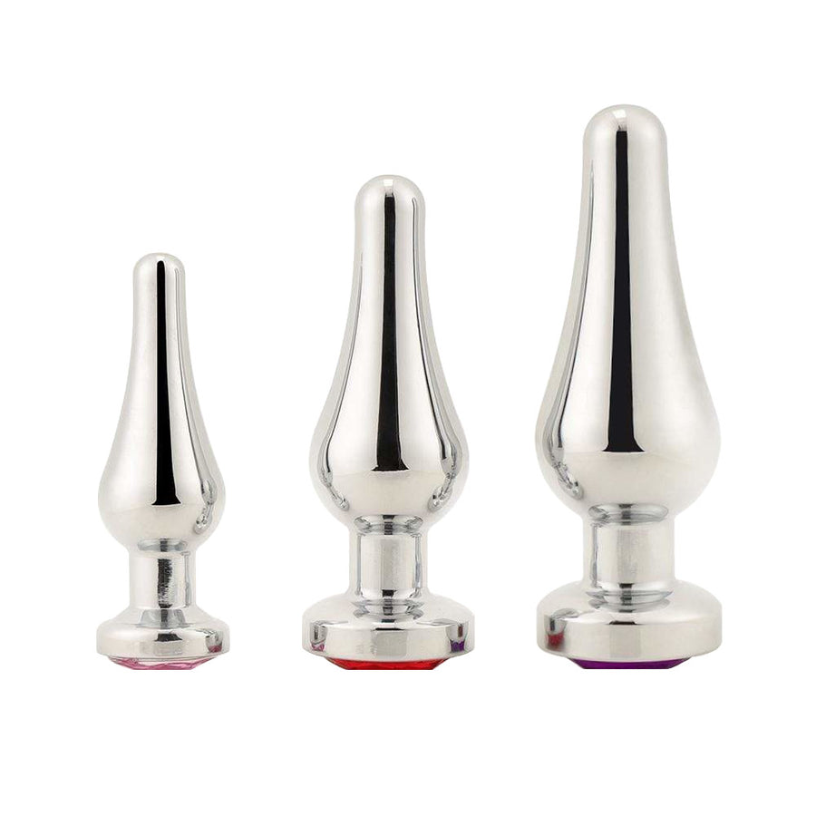 Tapered Steel Jeweled Kit (3 Piece) Loveplugs Anal Plug Product Available For Purchase Image 43