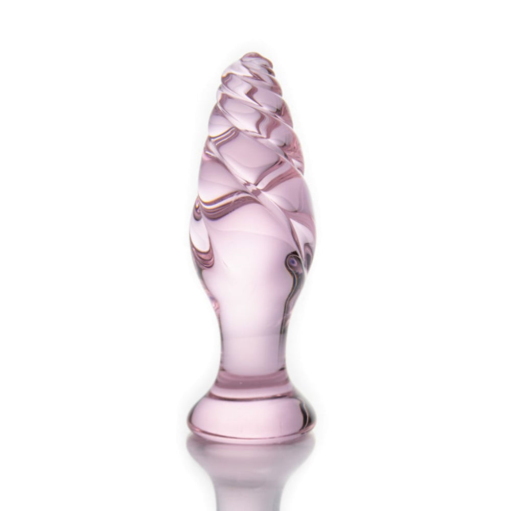 Twisted Pink Glass Anal Dildo Loveplugs Anal Plug Product Available For Purchase Image 1