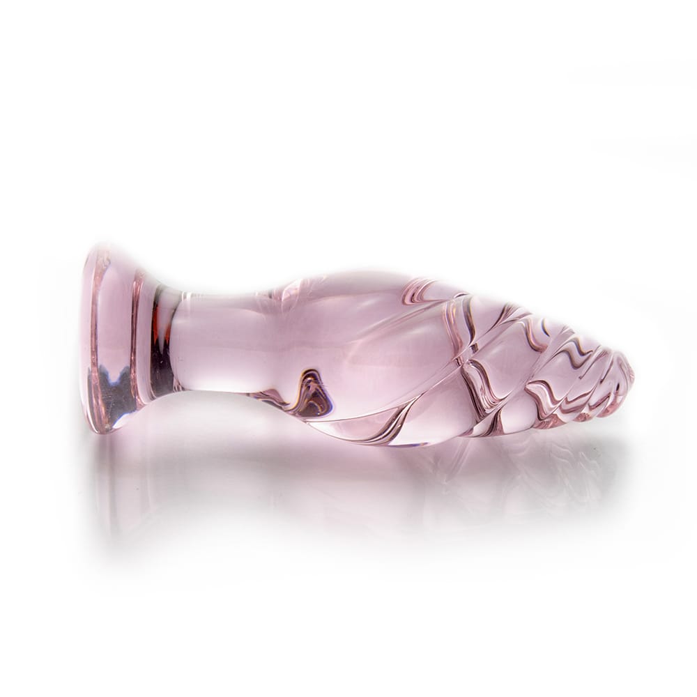 Twisted Pink Glass Anal Dildo Loveplugs Anal Plug Product Available For Purchase Image 4