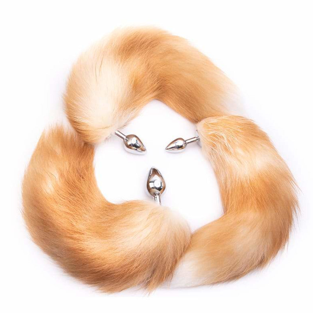 Orange Metal Cat Tail Plug 16"