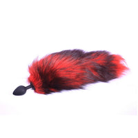 Red Silicone Wolf Tail Plug 16" Loveplugs Anal Plug Product Available For Purchase Image 24