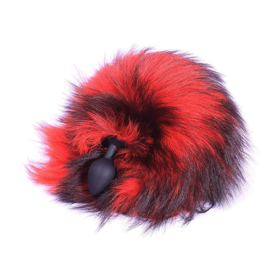 Red Silicone Wolf Tail Plug 16"
