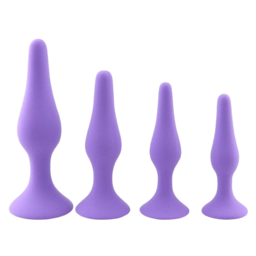 Beginner Silicone Buttplug Set Soft Wearable Analplug Trainer Kit  Small/Large