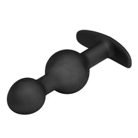 Black Silicone Anal Beads Plug