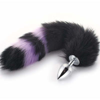 Black With Purple Fox Metal Tail Plug, 14" Loveplugs Anal Plug Product Available For Purchase Image 25