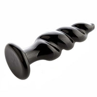 Black Spiral Glass Plug Loveplugs Anal Plug Product Available For Purchase Image 22