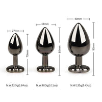 Black Steel Plug Toy Set (3 Piece) Loveplugs Anal Plug Product Available For Purchase Image 26