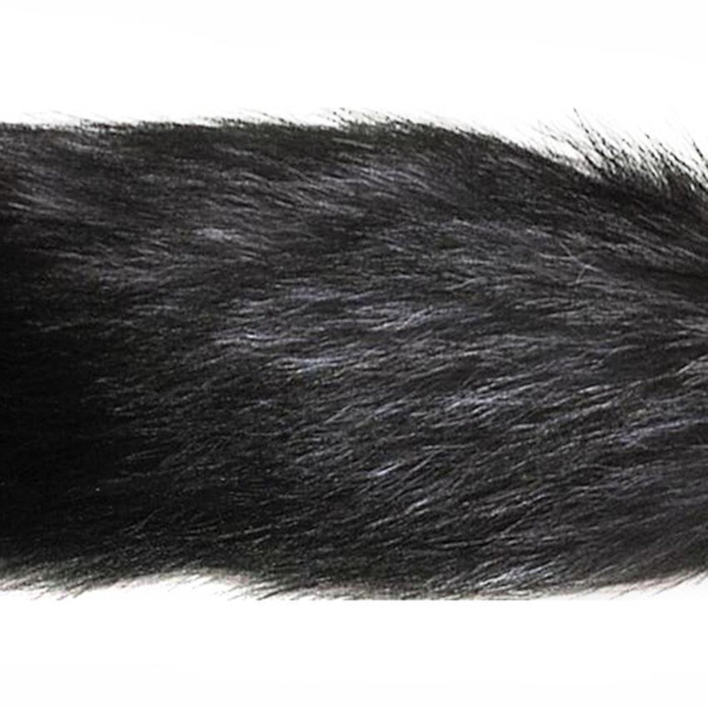 16" Black Fox Tail Silicone Plug