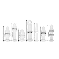 7 styles Crystal Glass Stimulator Sex Toy Anal Plugs