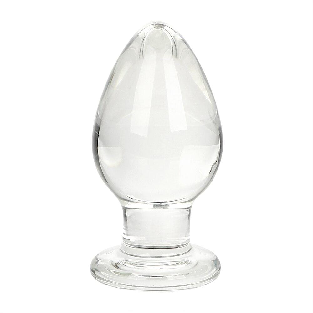 Giant Clear Glass Plug Loveplugs Anal Plug Product Available For Purchase Image 1