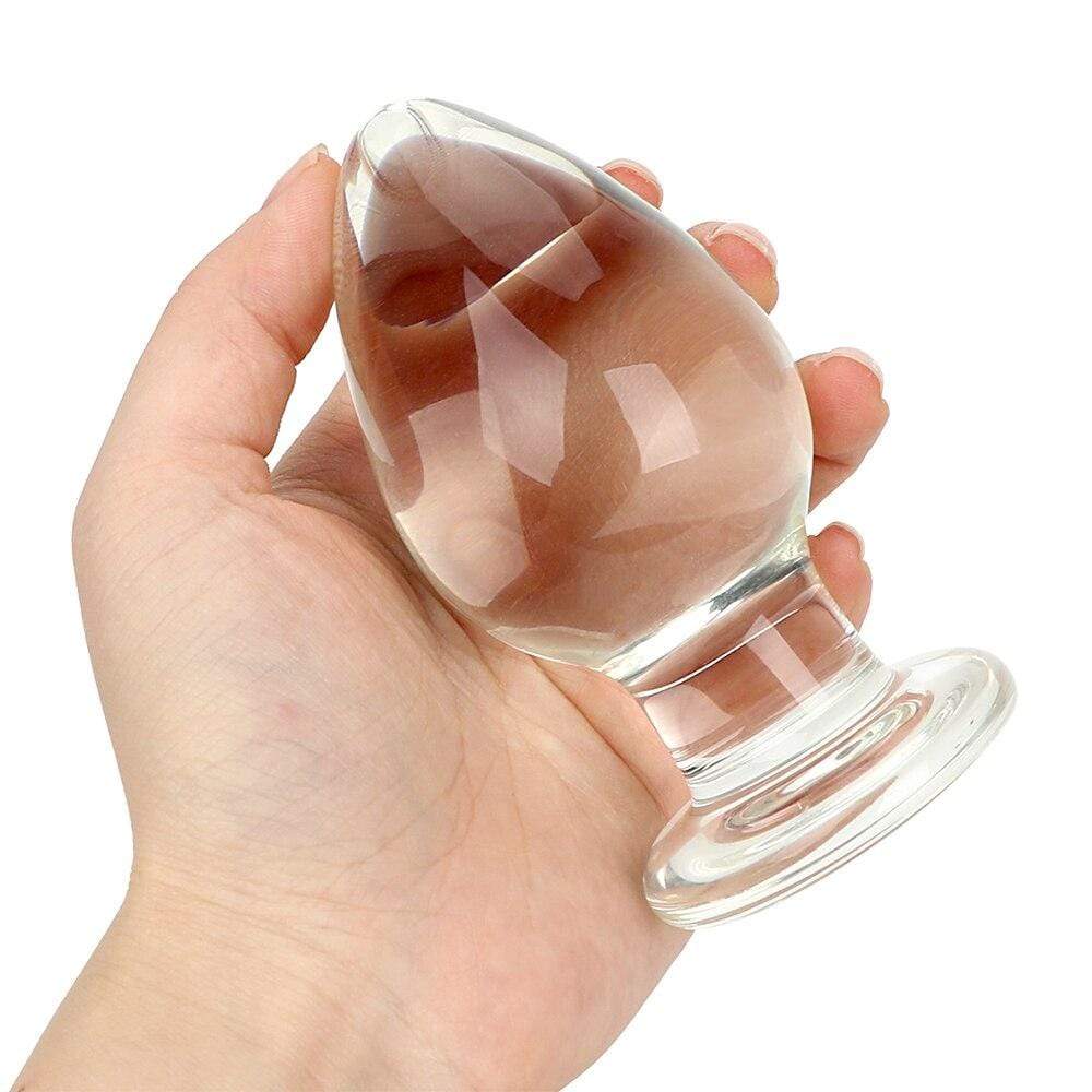 Giant Clear Glass Plug Loveplugs Anal Plug Product Available For Purchase Image 5