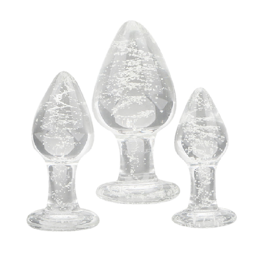 Glow in the Dark Huge Glass Set (3 Piece) Loveplugs Anal Plug Product Available For Purchase Image 40