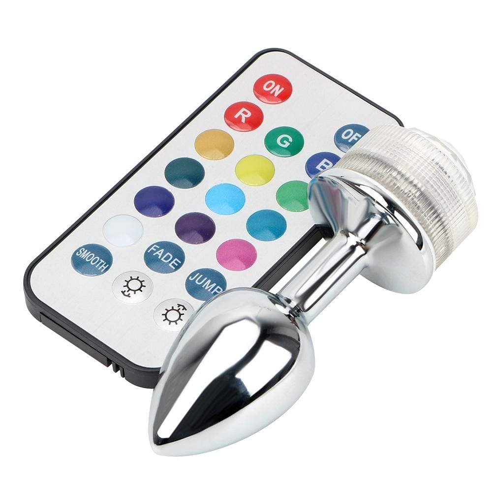 LED RGB Remote Butt Plug Loveplugs Anal Plug Product Available For Purchase Image 1