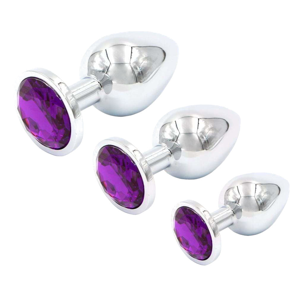 Shimmering Gem Set 3 Piece Love Plugs