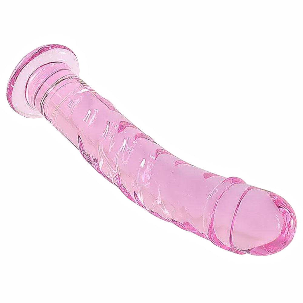 Tickled Pink Slim Glass Anal Dildo