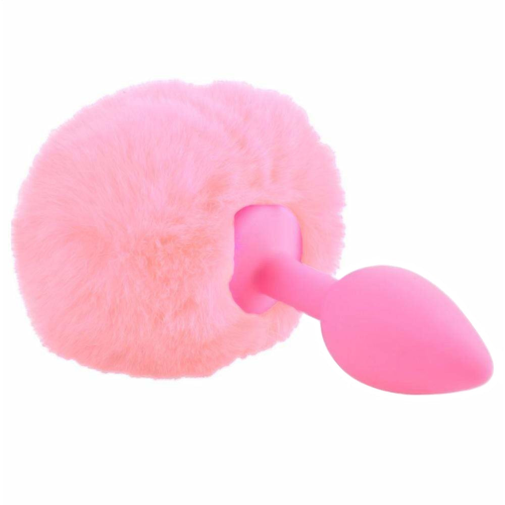 Fluffy Bunny Tail Silicone Loveplugs Anal Plug Product Available For Purchase Image 2