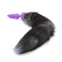 16" Black Cat Tail Silicone Plug