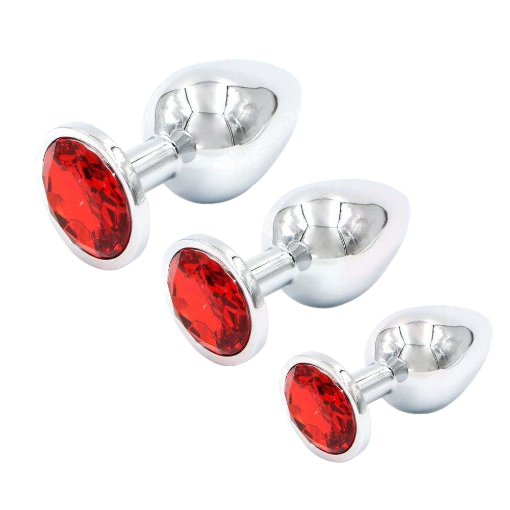 Shimmering Gem Set (3 Piece) Loveplugs Anal Plug Product Available For Purchase Image 1