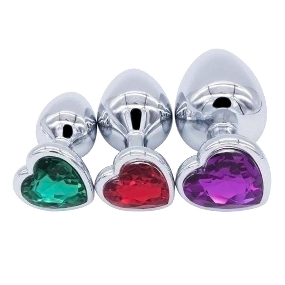 Heart Plug Set (3 Piece) Loveplugs Anal Plug Product Available For Purchase Image 2