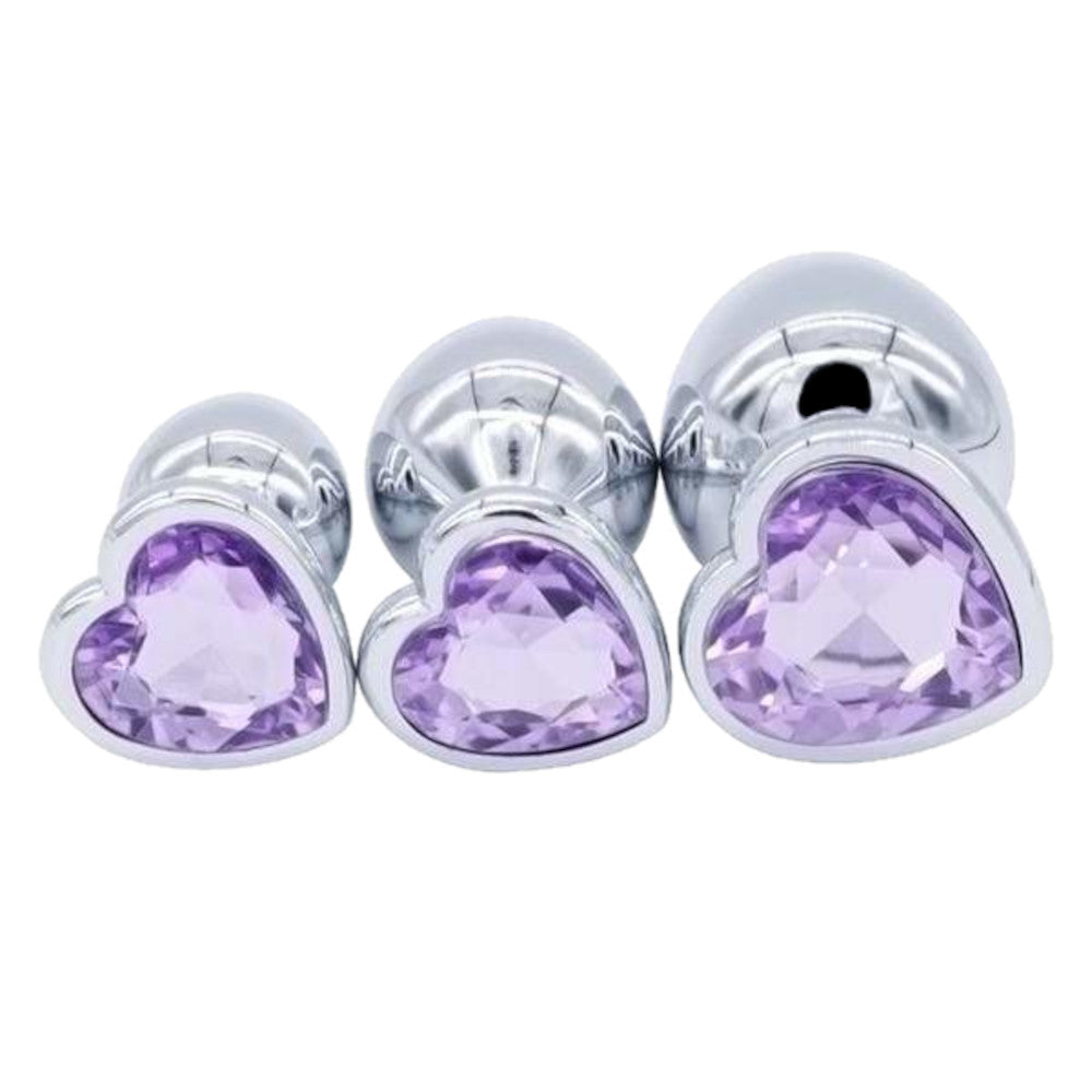 Heart Plug Set (3 Piece) Loveplugs Anal Plug Product Available For Purchase Image 9