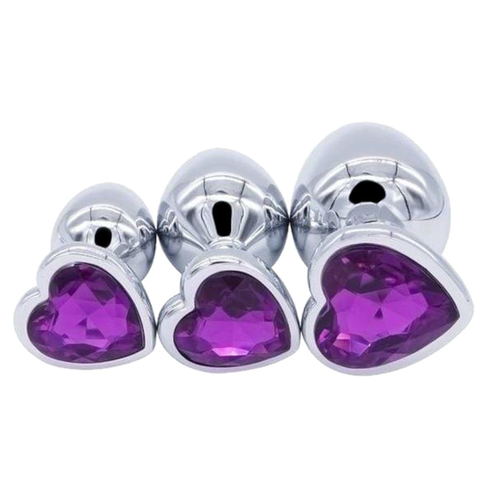Heart Plug Set (3 Piece) Loveplugs Anal Plug Product Available For Purchase Image 4