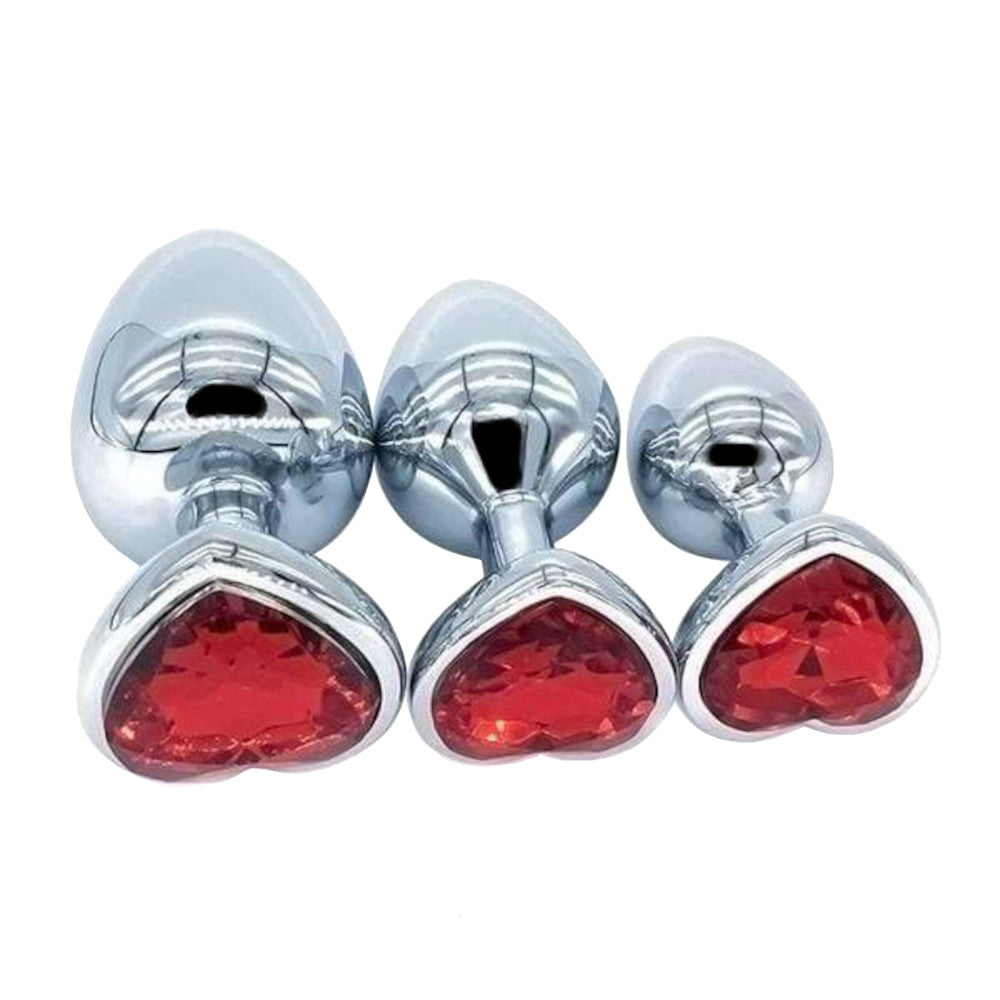 Heart Plug Set (3 Piece) Loveplugs Anal Plug Product Available For Purchase Image 15