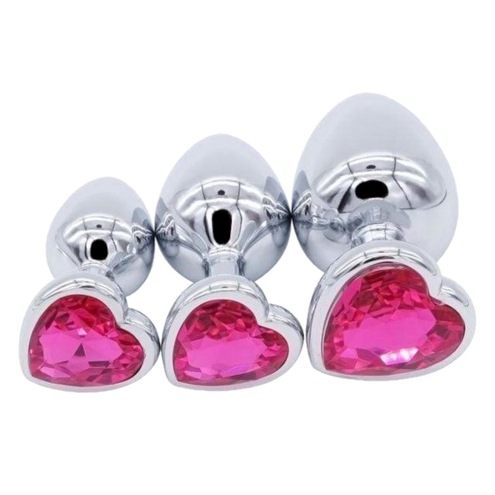 Heart Plug Set (3 Piece) Loveplugs Anal Plug Product Available For Purchase Image 11