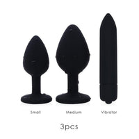 Silicone Amethyst Anal Kit (3 Piece)