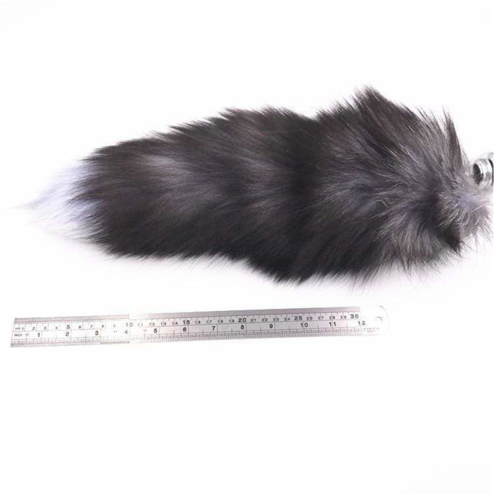 Dark Fox Tail With Vibrator 15"