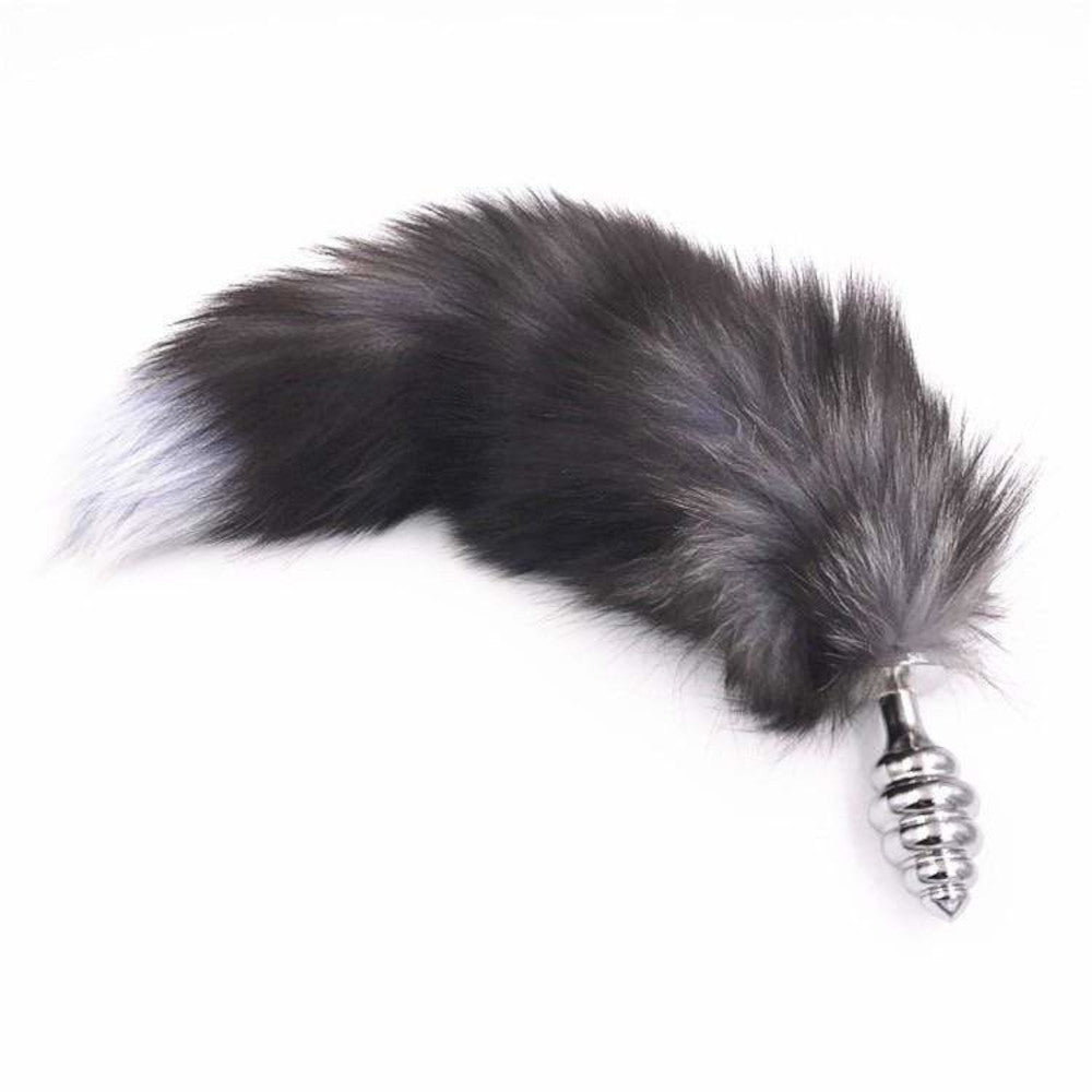 Dark Fox Tail With Vibrator 15"