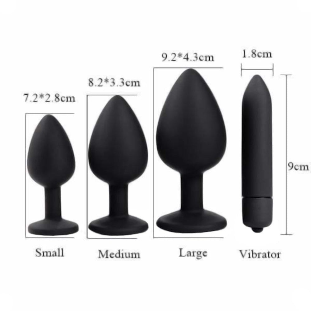 Smooth Silicone Diamond Starter Kit (3 Piece) Loveplugs Anal Plug Product Available For Purchase Image 7