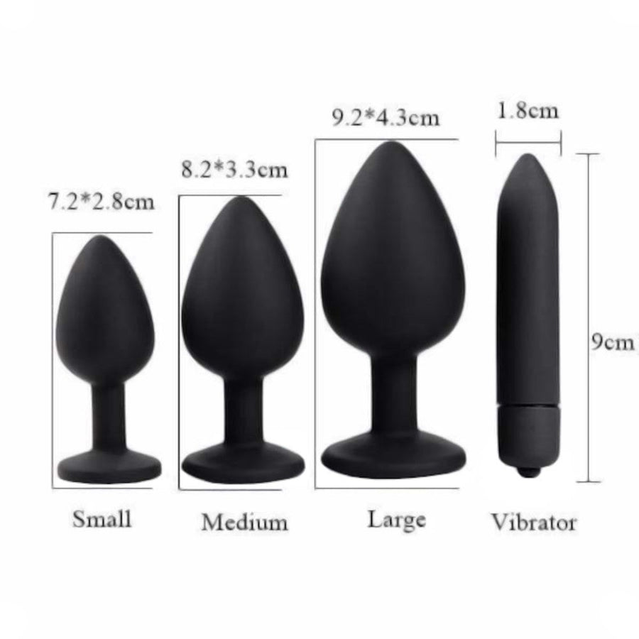 Smooth Silicone Diamond Starter Kit (3 Piece) Loveplugs Anal Plug Product Available For Purchase Image 46