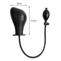 Black Inflatable Silicone Dildo Toy Loveplugs Anal Plug Product Available For Purchase Image 24