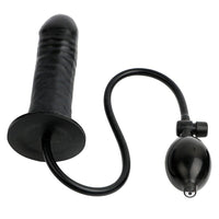 Black Inflatable Silicone Dildo Toy