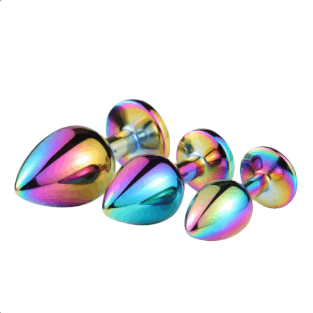 Shining Neochrome Anal Plugs (3 Piece) Loveplugs Anal Plug Product Available For Purchase Image 2