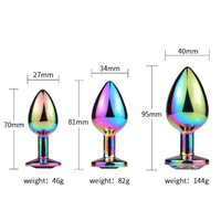 Shining Neochrome Anal Plugs (3 Piece)