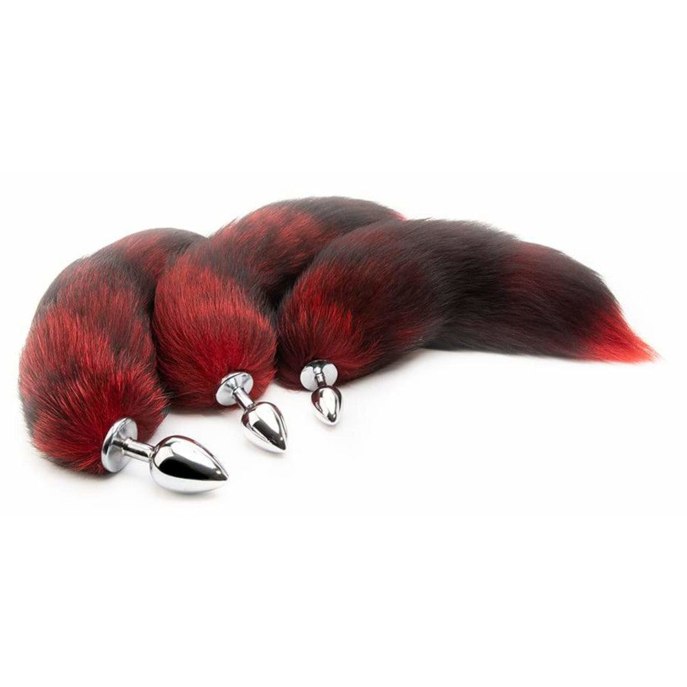Red Cat Metal Tail Plug 16" Loveplugs Anal Plug Product Available For Purchase Image 1