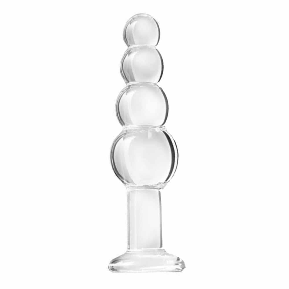 Large Glass Beaded Plug Loveplugs Anal Plug Product Available For Purchase Image 1