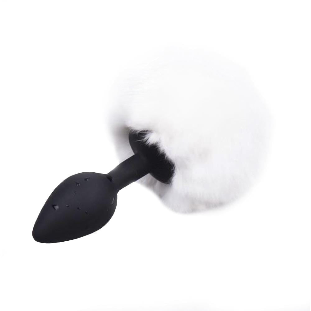 Fluffy Bunny Tail Silicone Loveplugs Anal Plug Product Available For Purchase Image 6