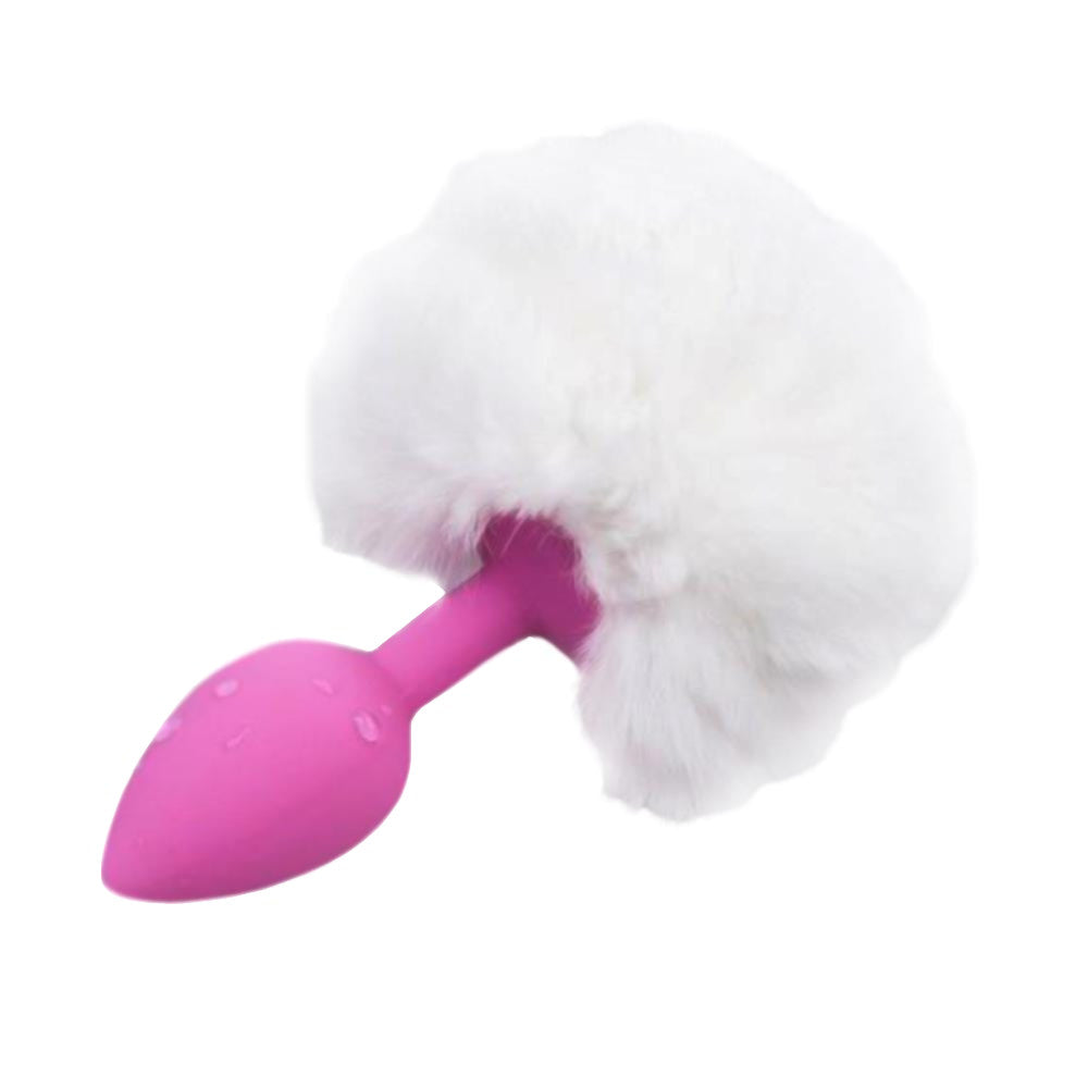 Fluffy Bunny Tail Silicone Loveplugs Anal Plug Product Available For Purchase Image 4